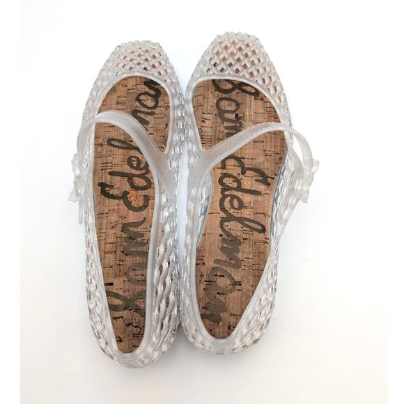 Sam Edelman Michaela Mary Jane Flat Adjustable Women's Clear Size US7 EU38 - Picture 6 of 12